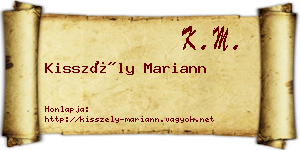 Kisszély Mariann névjegykártya